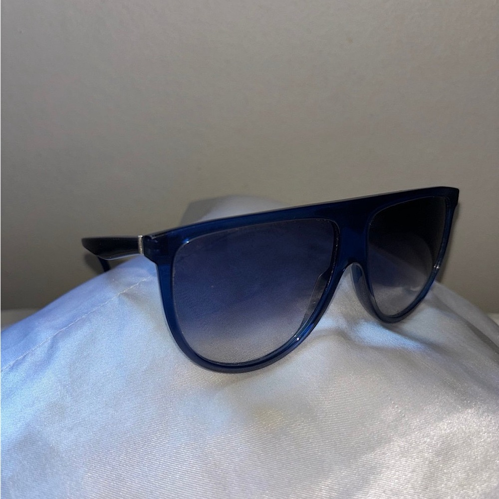 CELINE Thin Shadow Acetate Flat Top Aviator Sunglasses